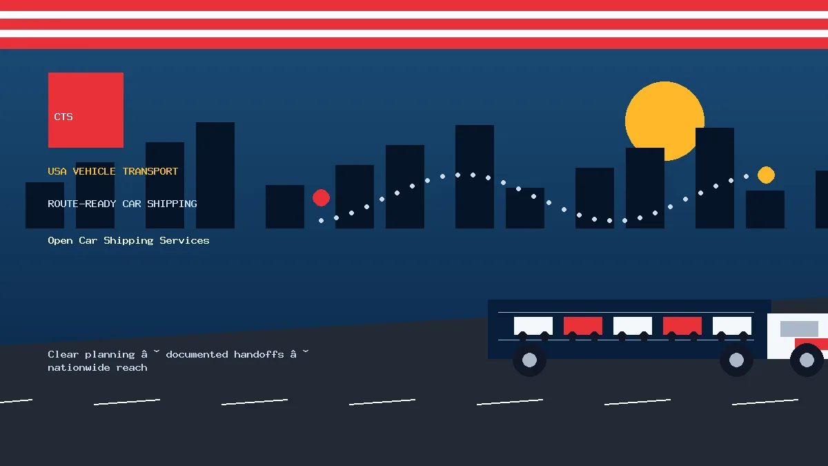 Open Car Shipping Services USA car transport visual