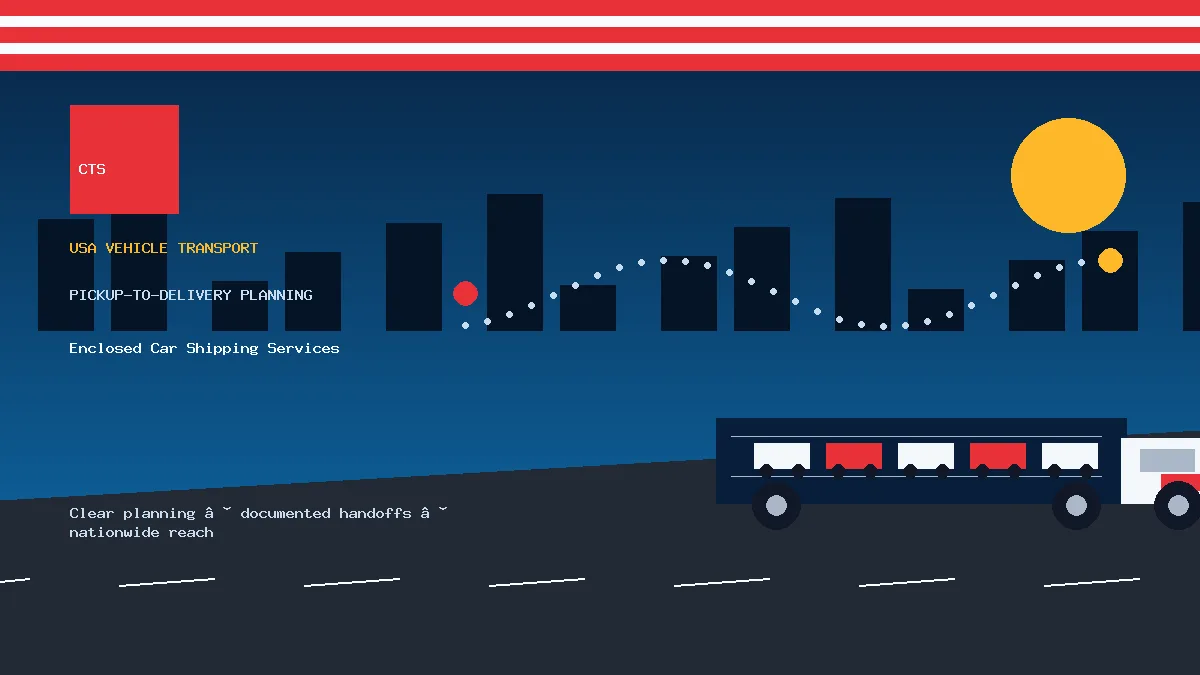 Enclosed Car Shipping Services pickup to delivery planning