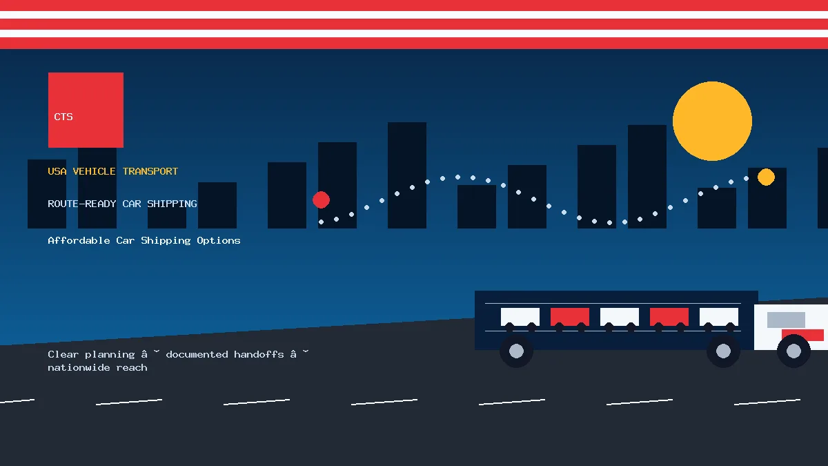 Affordable Car Shipping Options USA car transport visual