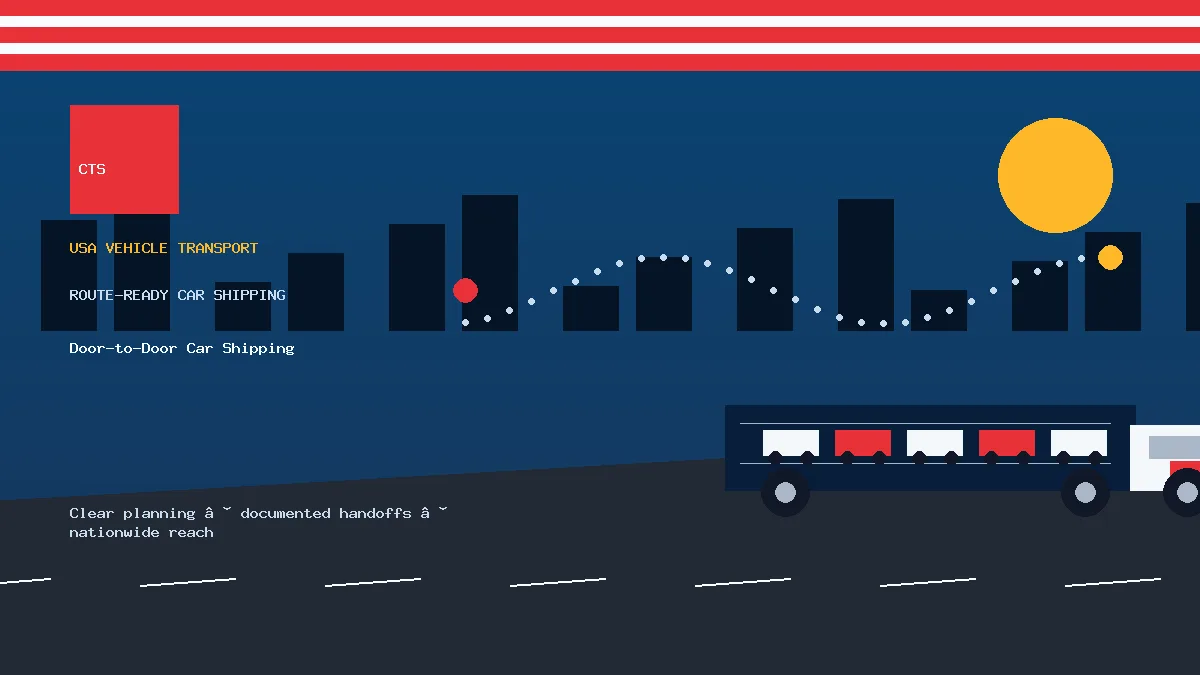 Door-to-Door Car Shipping USA car transport visual