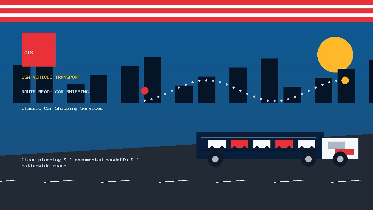 Classic Car Shipping Services USA car transport visual