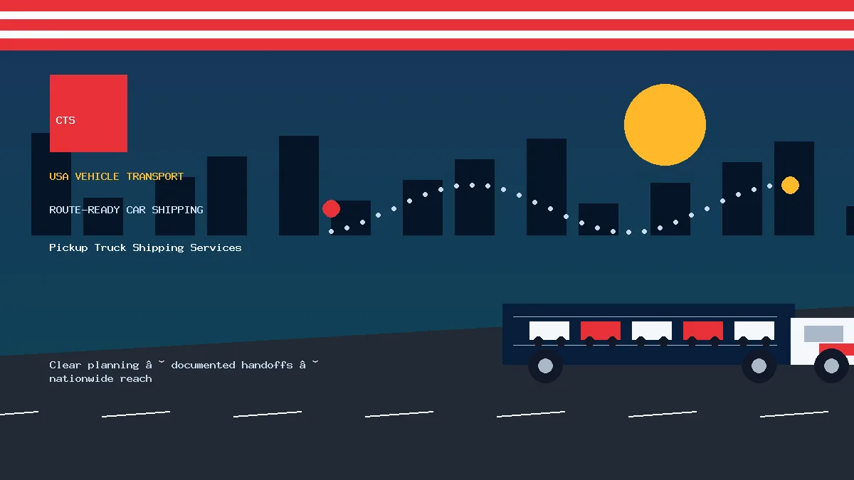 Pickup Truck Shipping Services USA car transport visual