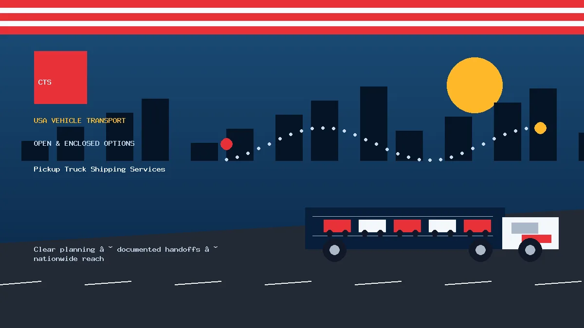 Pickup Truck Shipping Services open and enclosed carrier options