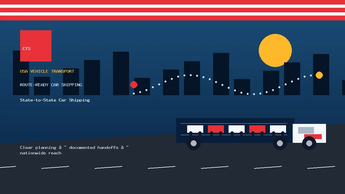 State-to-State Car Shipping USA car transport visual