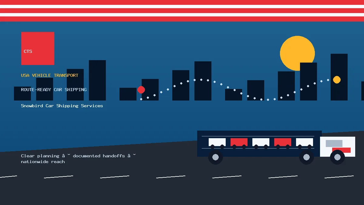 Snowbird Car Shipping Services USA car transport visual