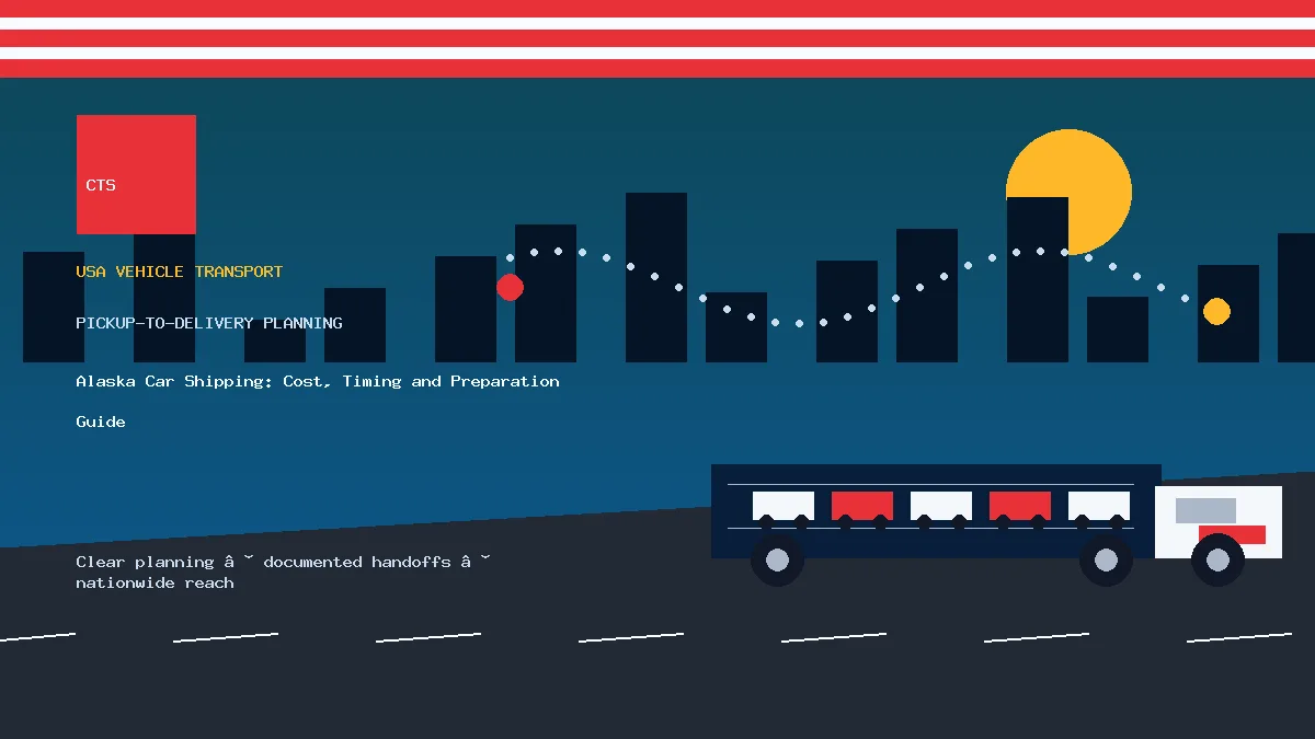 Alaska car shipping pickup and delivery visual