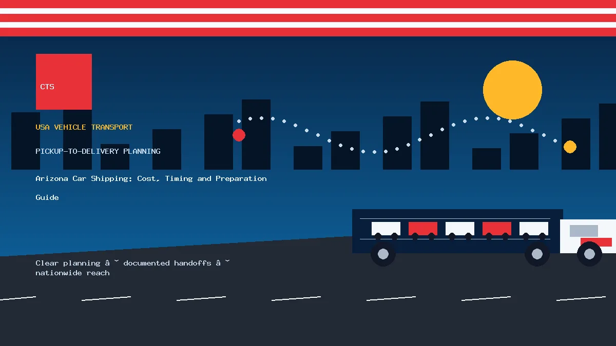 Arizona car shipping pickup and delivery visual