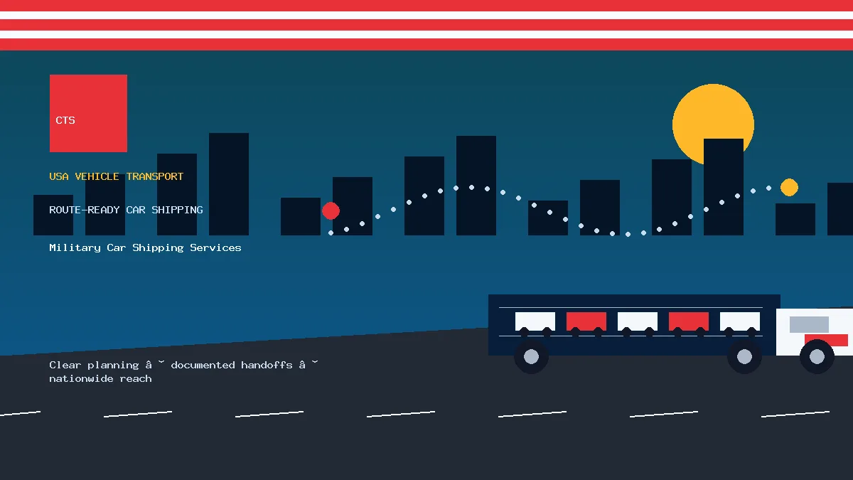 Military Car Shipping Services USA car transport visual