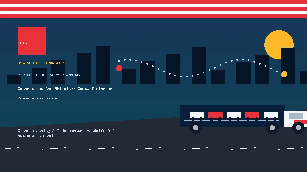 Connecticut car shipping pickup and delivery visual