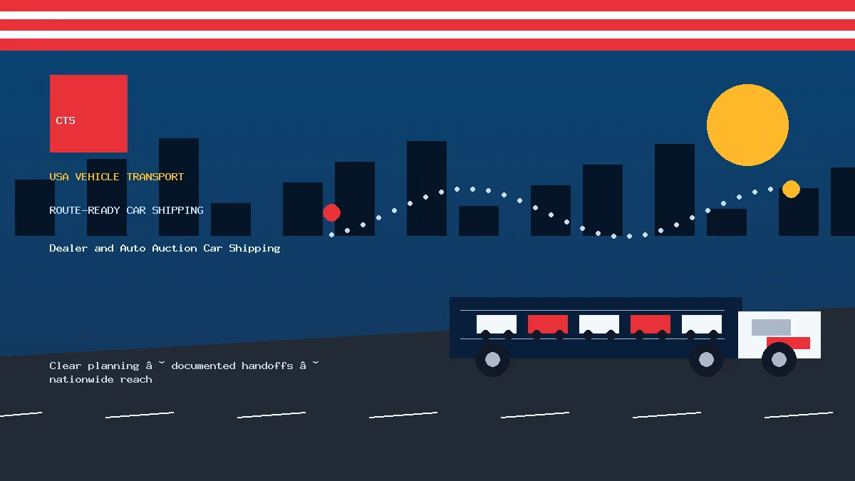 Dealer and Auto Auction Car Shipping USA car transport visual