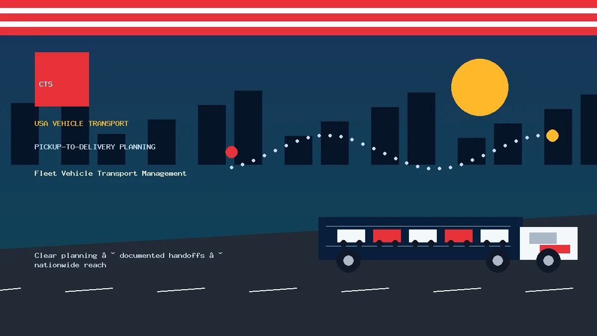 Fleet Vehicle Transport Management pickup to delivery planning