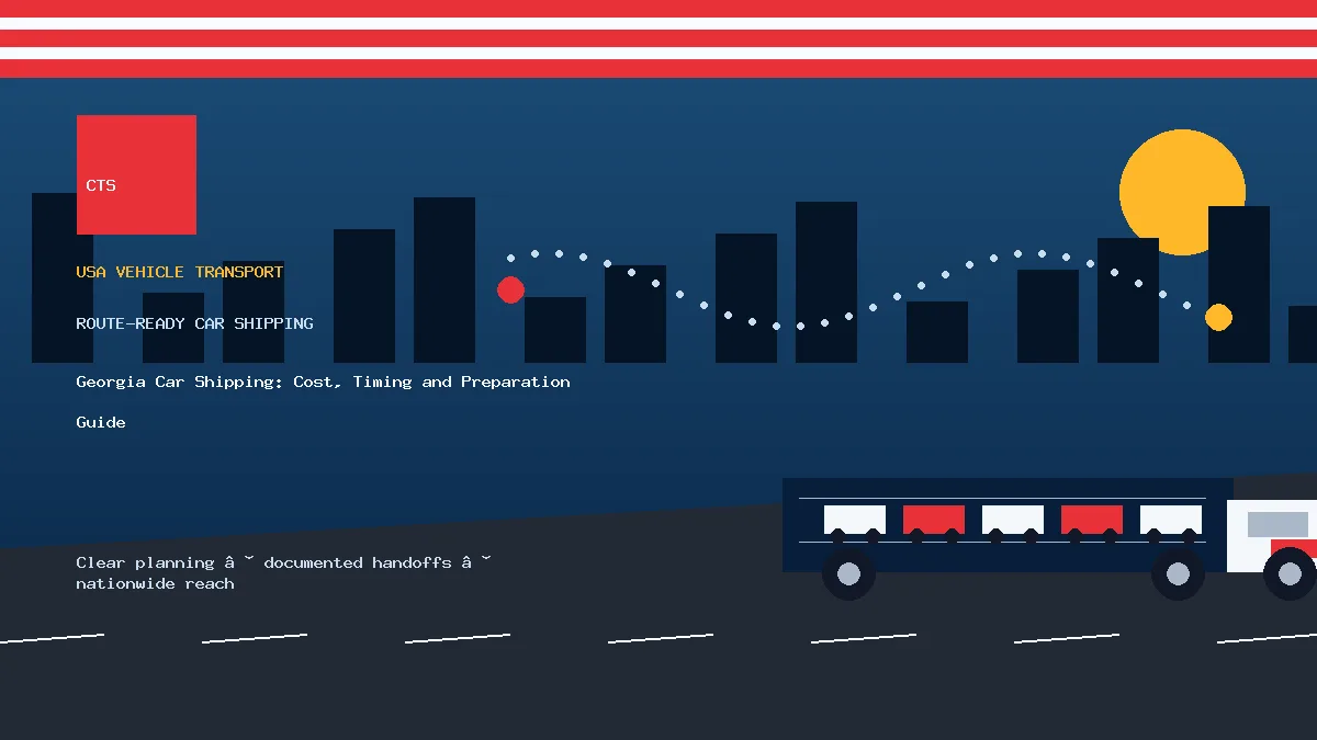 Georgia Car Shipping: Cost, Timing and Preparation Guide