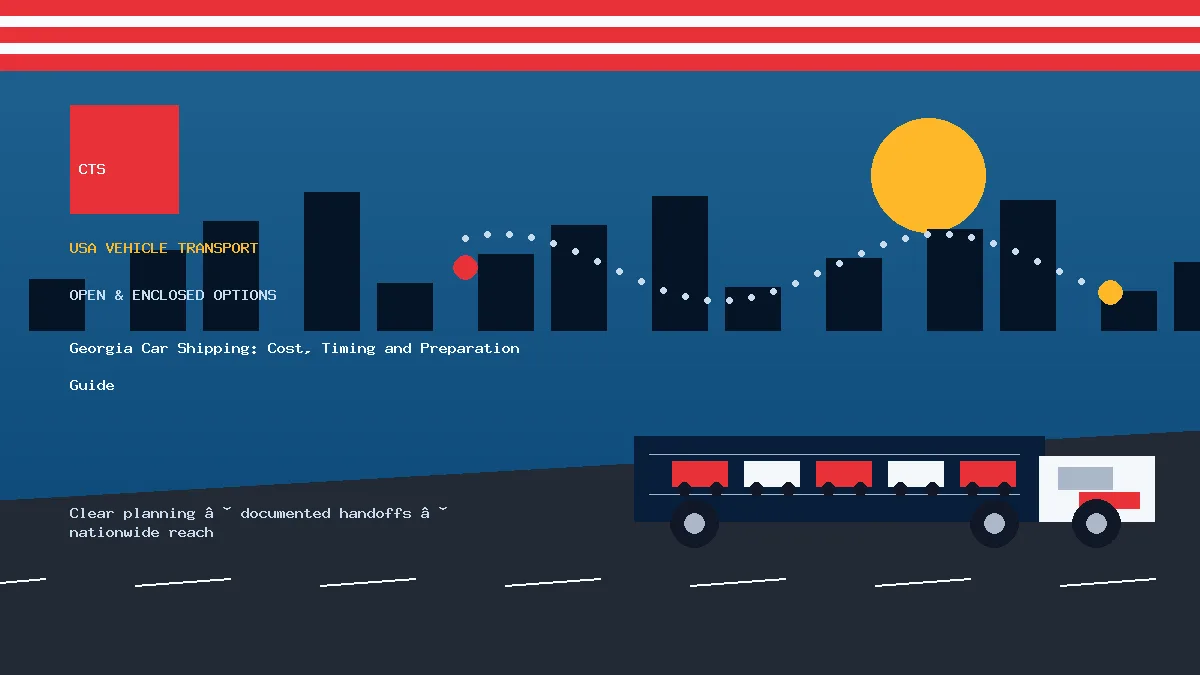 Georgia car shipping transport equipment visual