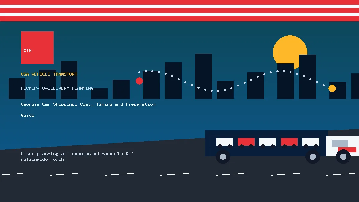Georgia car shipping pickup and delivery visual