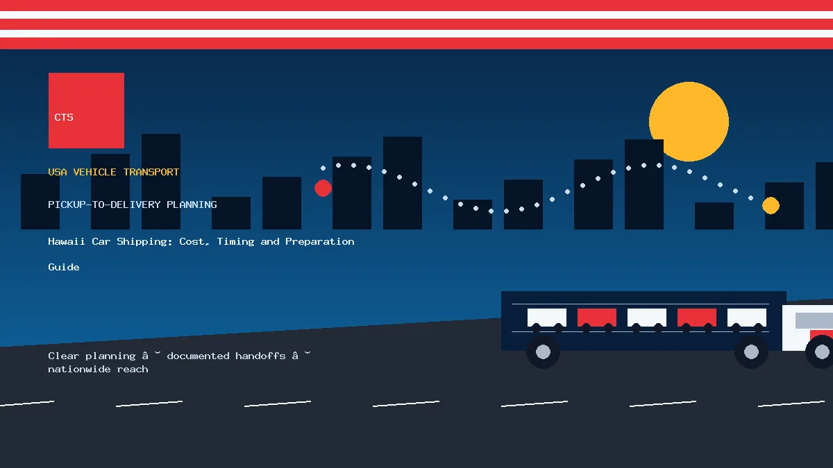 Hawaii car shipping pickup and delivery visual