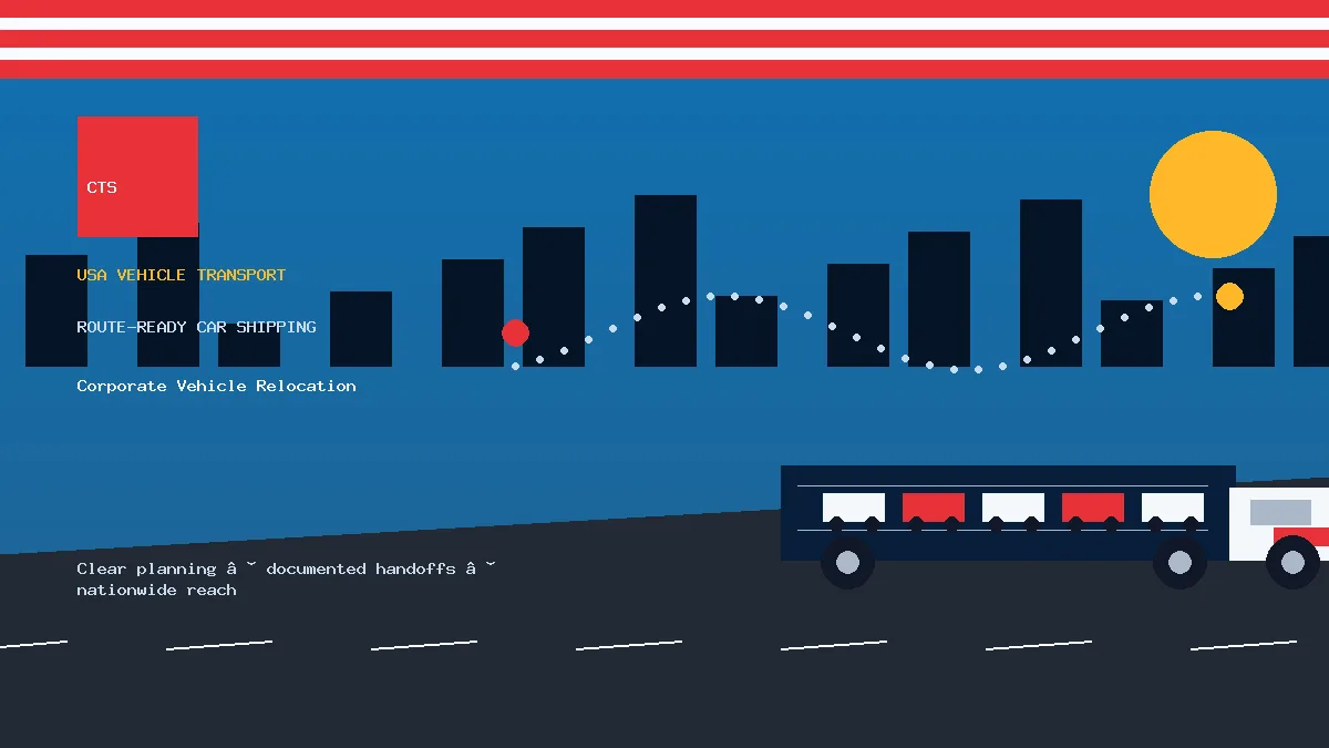 Corporate Vehicle Relocation USA car transport visual