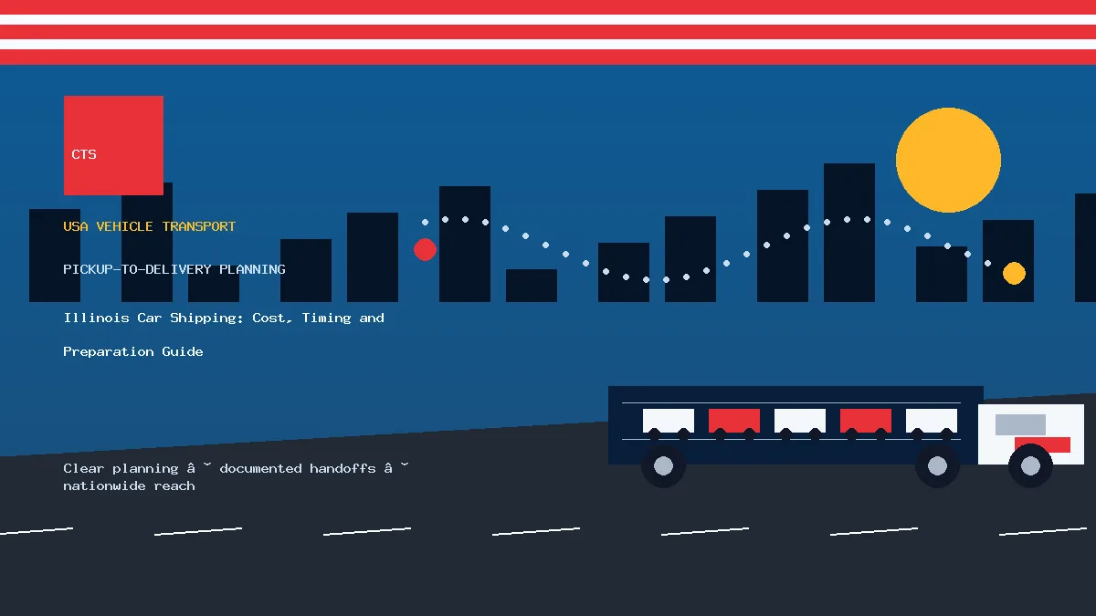 Illinois car shipping pickup and delivery visual