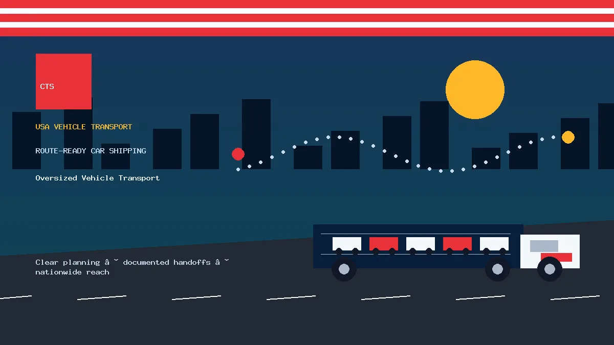 Oversized Vehicle Transport USA car transport visual