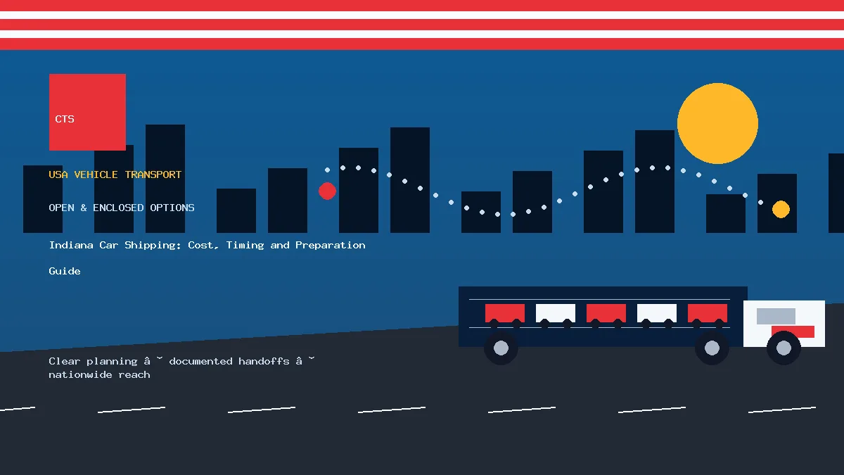 Indiana car shipping transport equipment visual