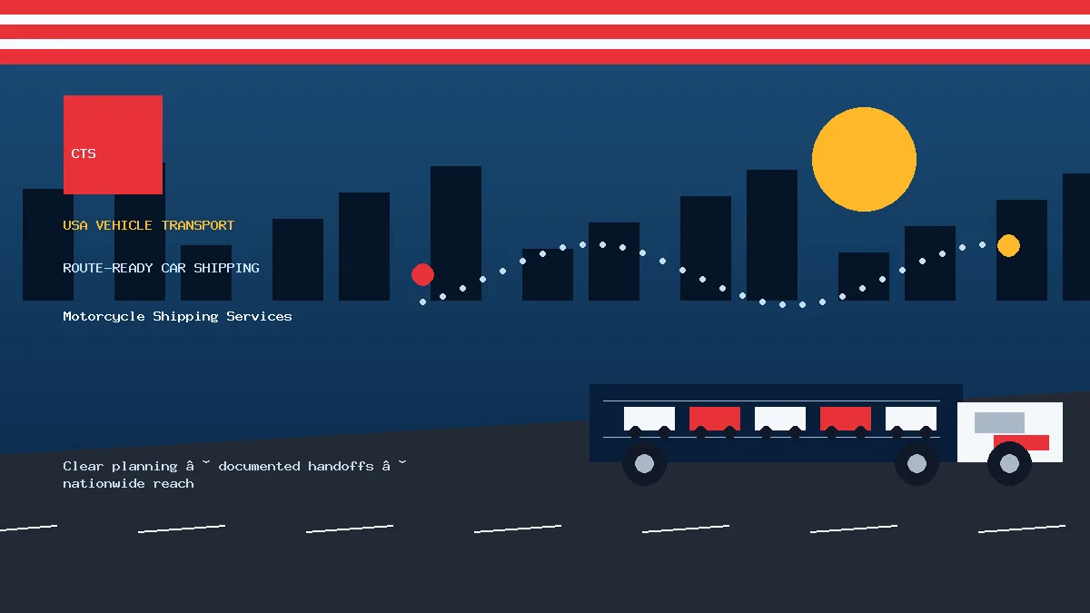 Motorcycle Shipping Services USA car transport visual