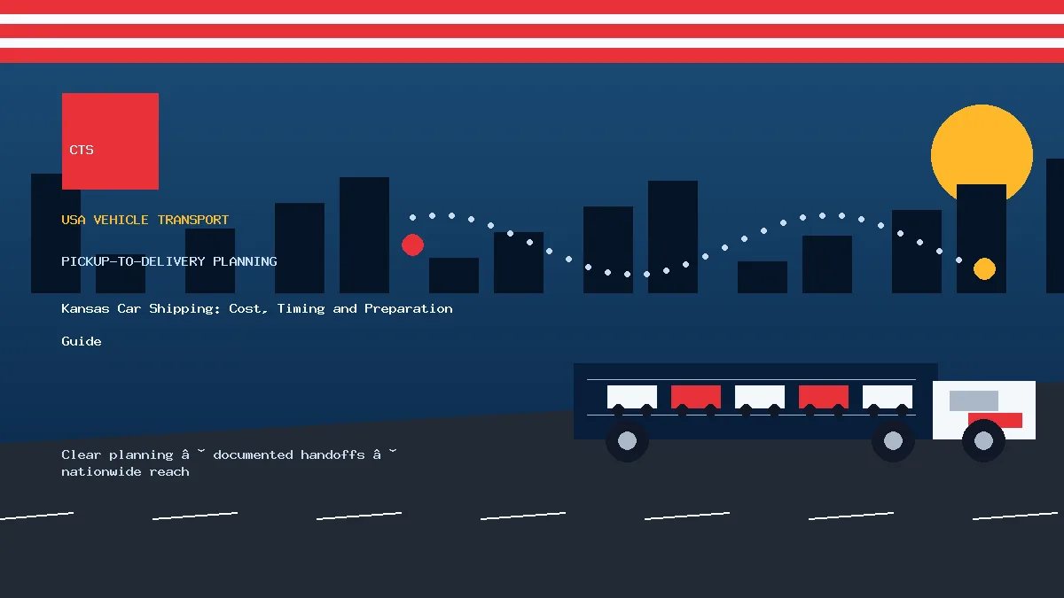 Kansas car shipping pickup and delivery visual