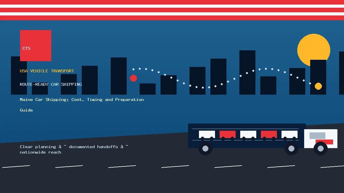 Maine Car Shipping: Cost, Timing and Preparation Guide