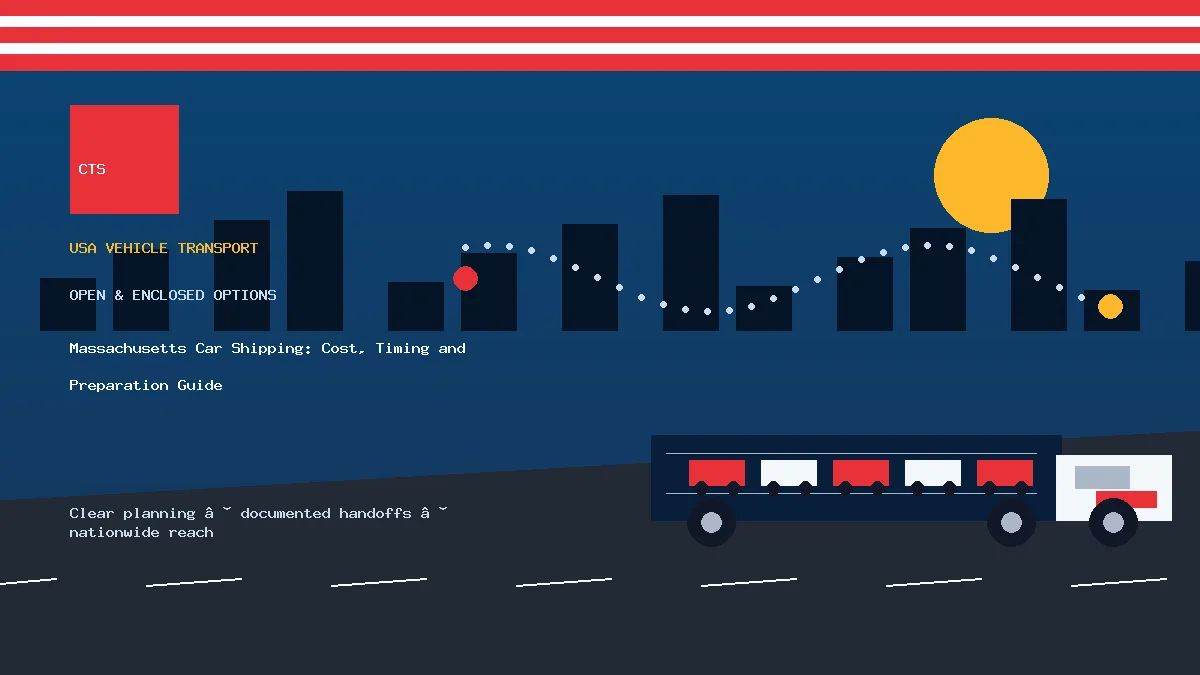 Massachusetts car shipping transport equipment visual