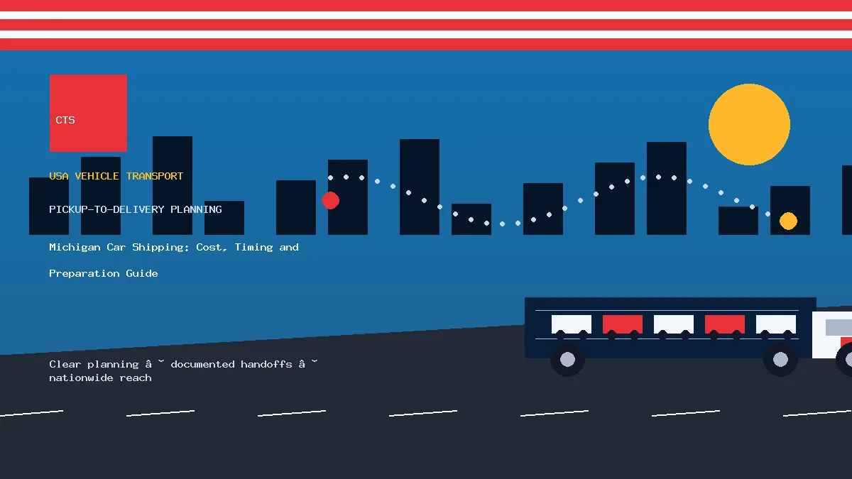 Michigan car shipping pickup and delivery visual