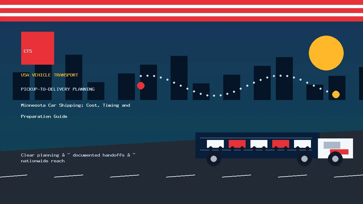 Minnesota car shipping pickup and delivery visual