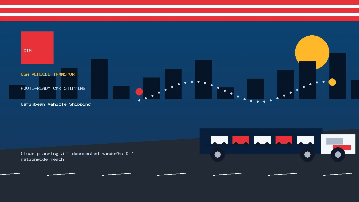 Caribbean Vehicle Shipping USA car transport visual