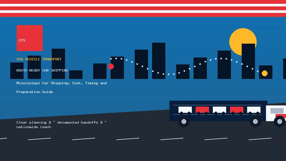 Mississippi Car Shipping: Cost, Timing and Preparation Guide