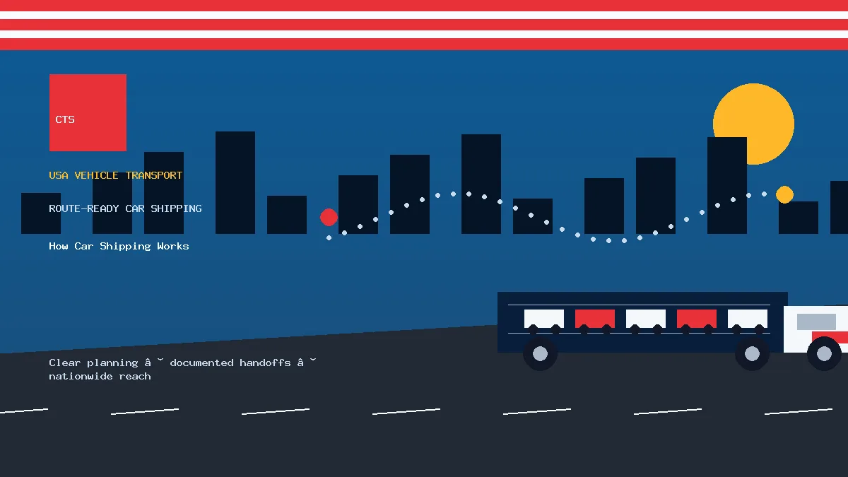 How Car Shipping Works USA car transport visual