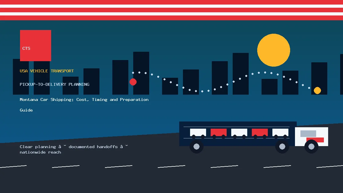 Montana car shipping pickup and delivery visual