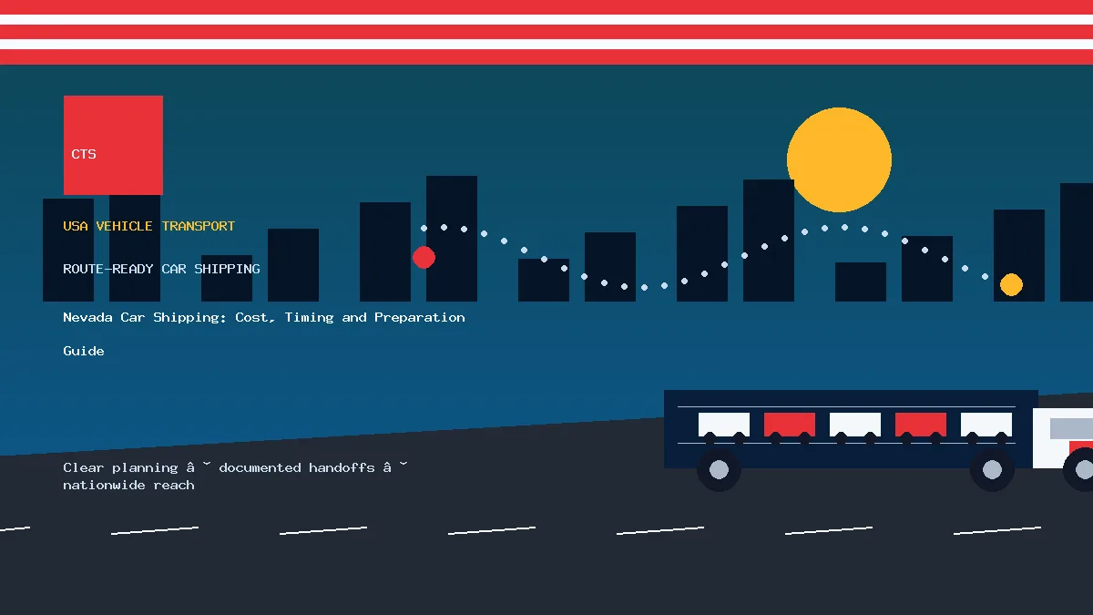 Nevada Car Shipping: Cost, Timing and Preparation Guide