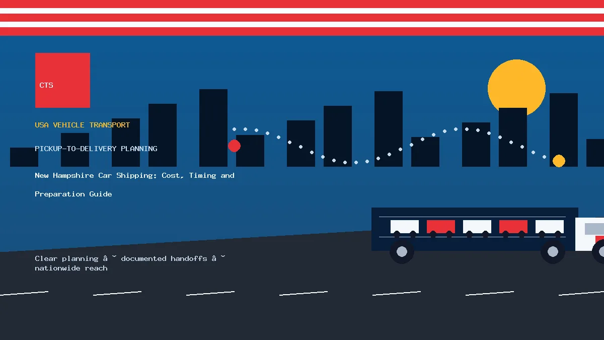 New Hampshire car shipping pickup and delivery visual