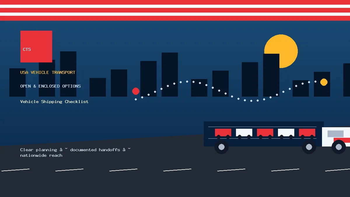 Vehicle Shipping Checklist open and enclosed carrier options