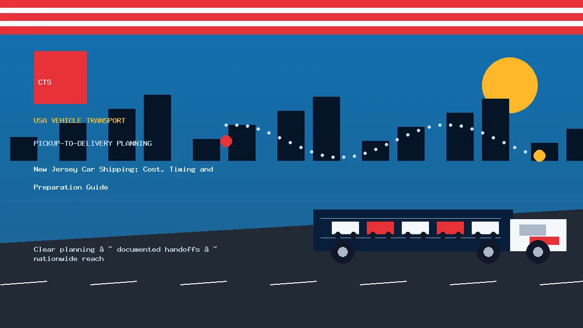 New Jersey car shipping pickup and delivery visual