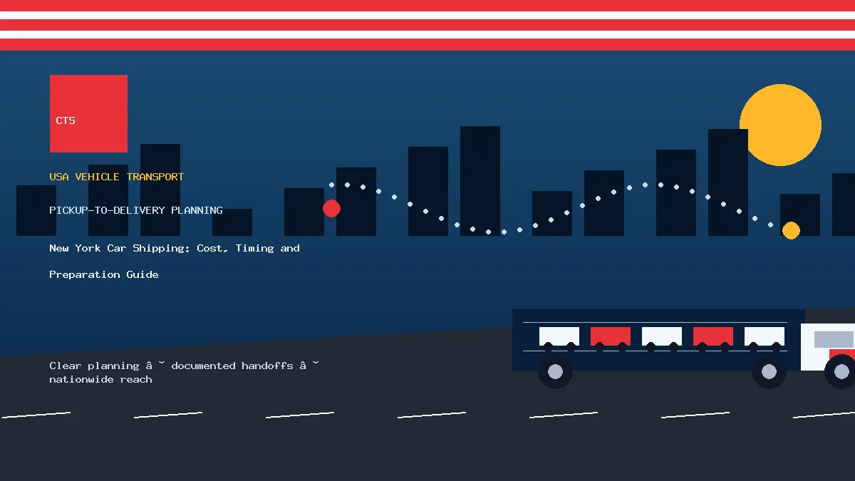 New York car shipping pickup and delivery visual