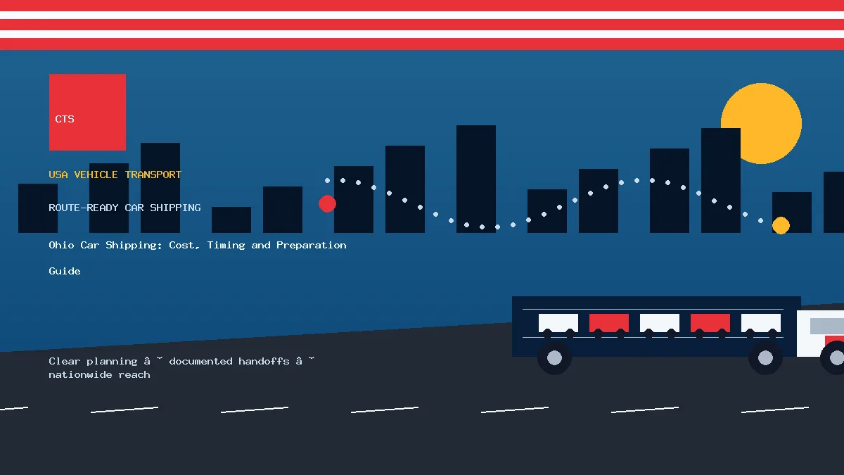 Ohio Car Shipping: Cost, Timing and Preparation Guide