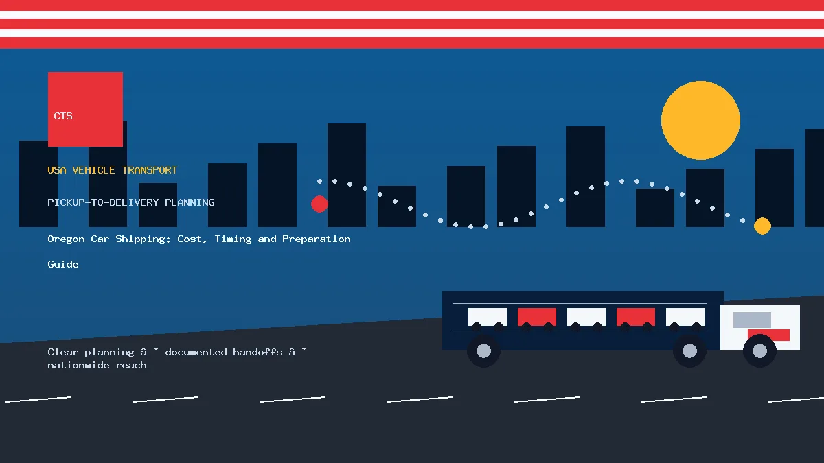 Oregon car shipping pickup and delivery visual