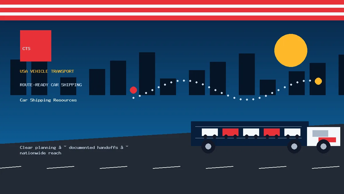 Car Shipping Resources USA car transport visual