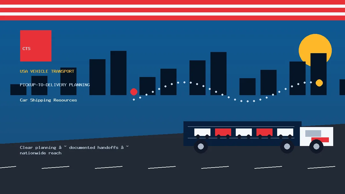 Car Shipping Resources pickup to delivery planning