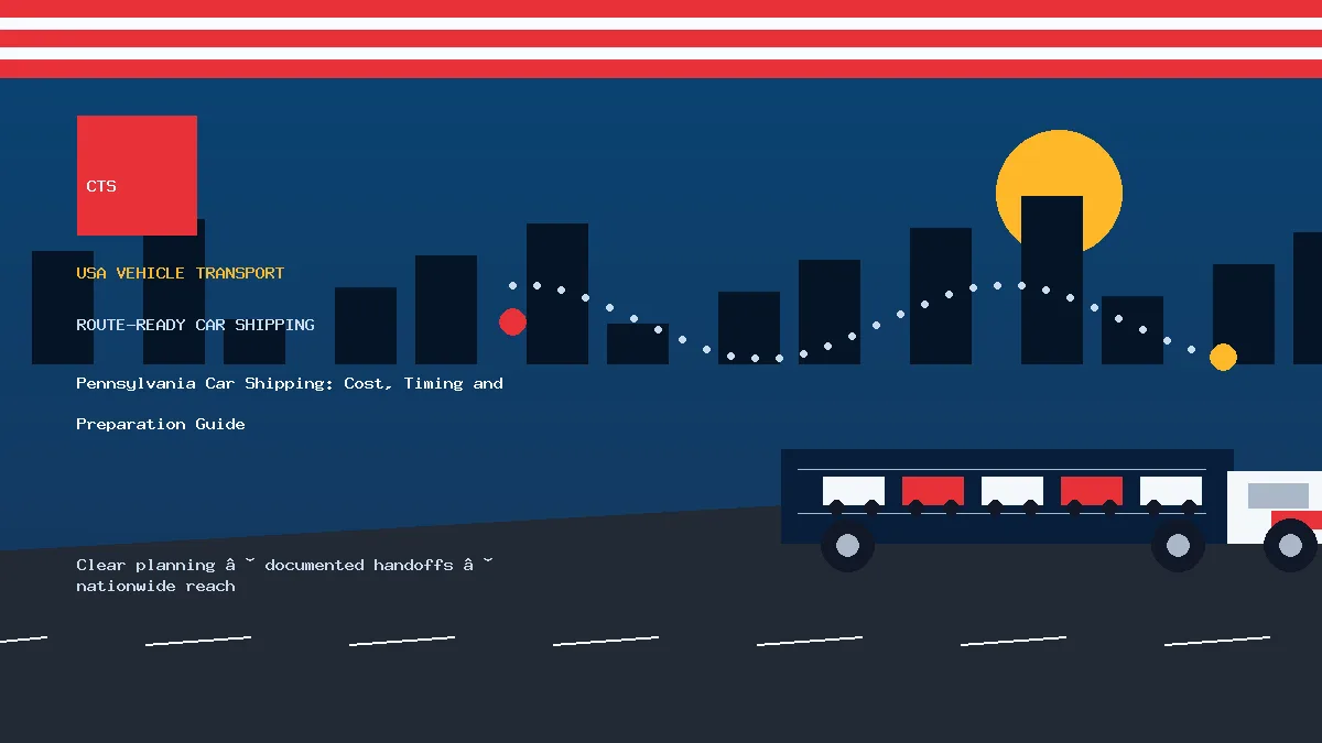 Pennsylvania Car Shipping: Cost, Timing and Preparation Guide