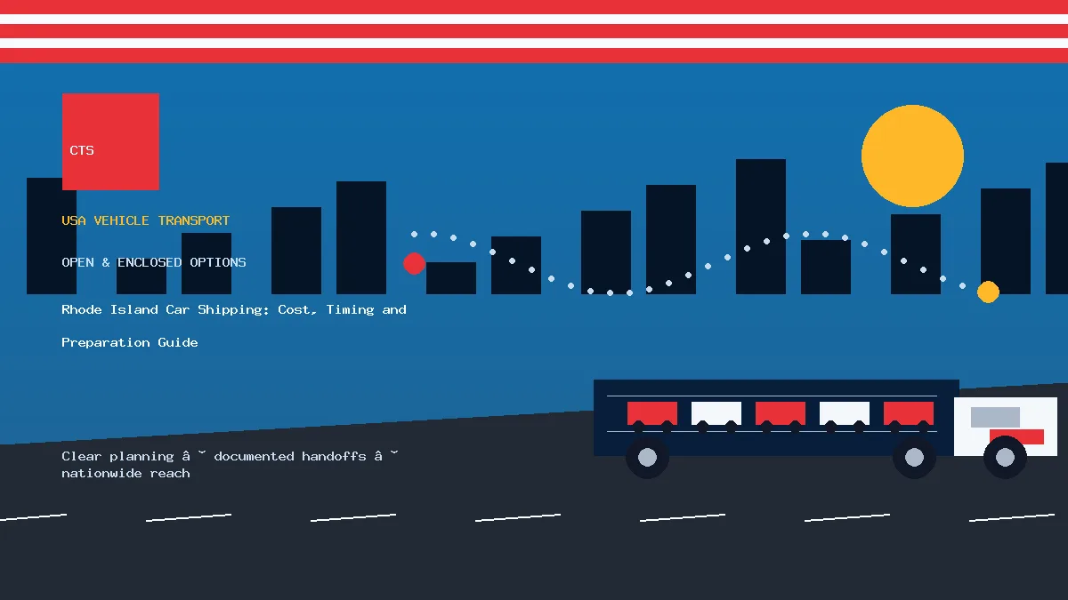 Rhode Island car shipping transport equipment visual