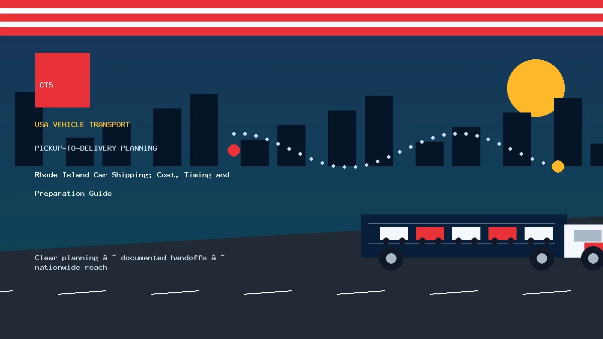 Rhode Island car shipping pickup and delivery visual