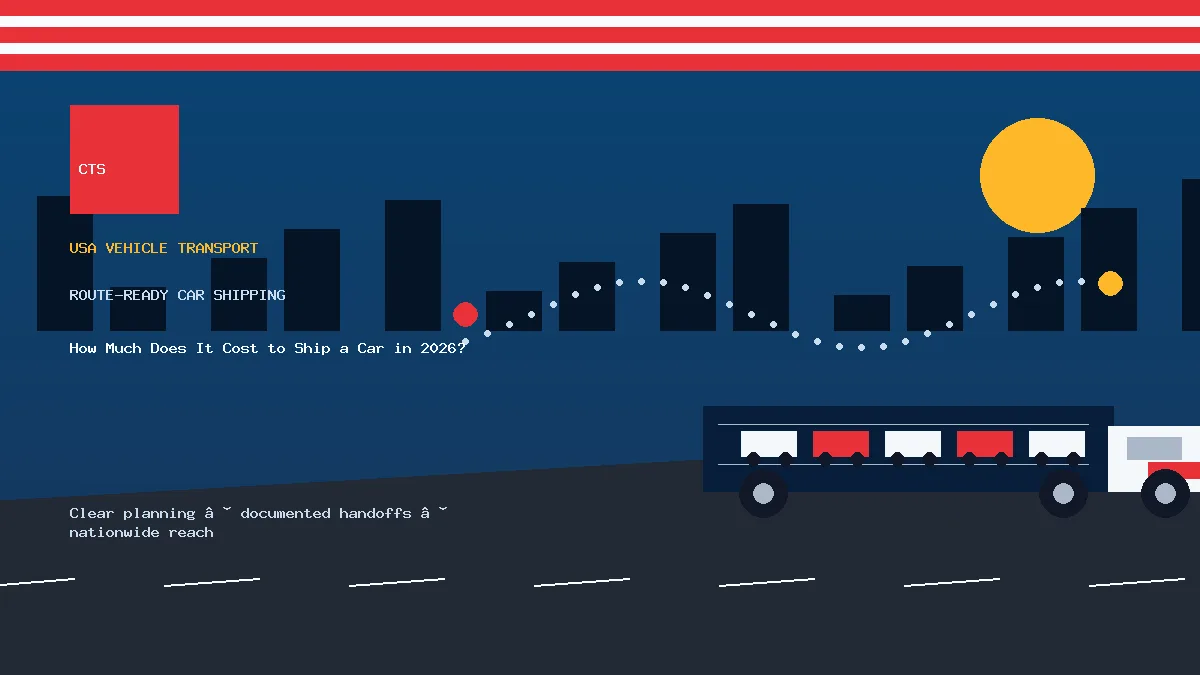 How Much Does It Cost to Ship a Car in 2026? USA car transport visual