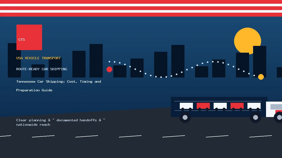 Tennessee Car Shipping: Cost, Timing and Preparation Guide