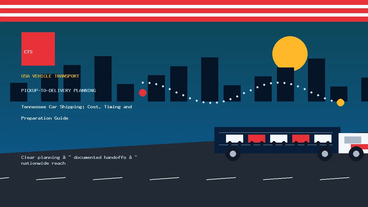 Tennessee car shipping pickup and delivery visual