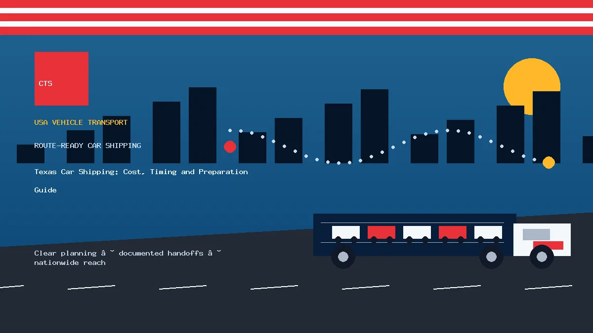 Texas Car Shipping: Cost, Timing and Preparation Guide