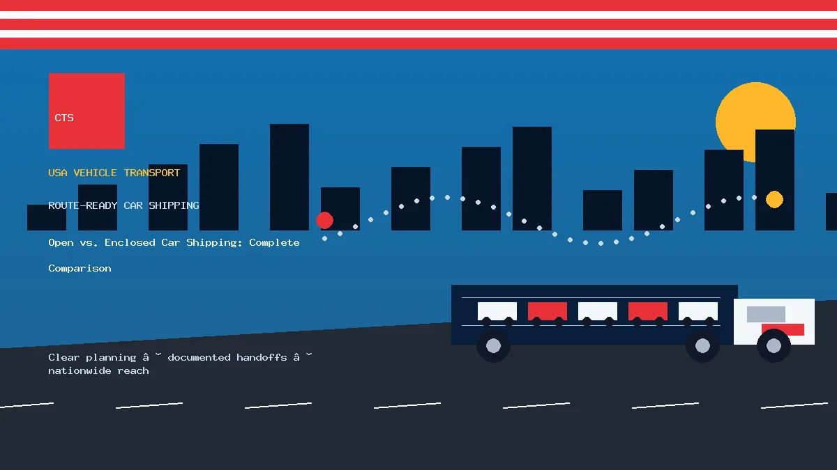 Open vs. Enclosed Car Shipping: Complete Comparison USA car transport visual